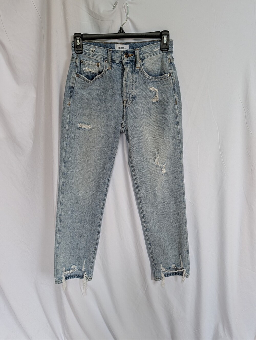 pistola Light Wash Distressed Jeans